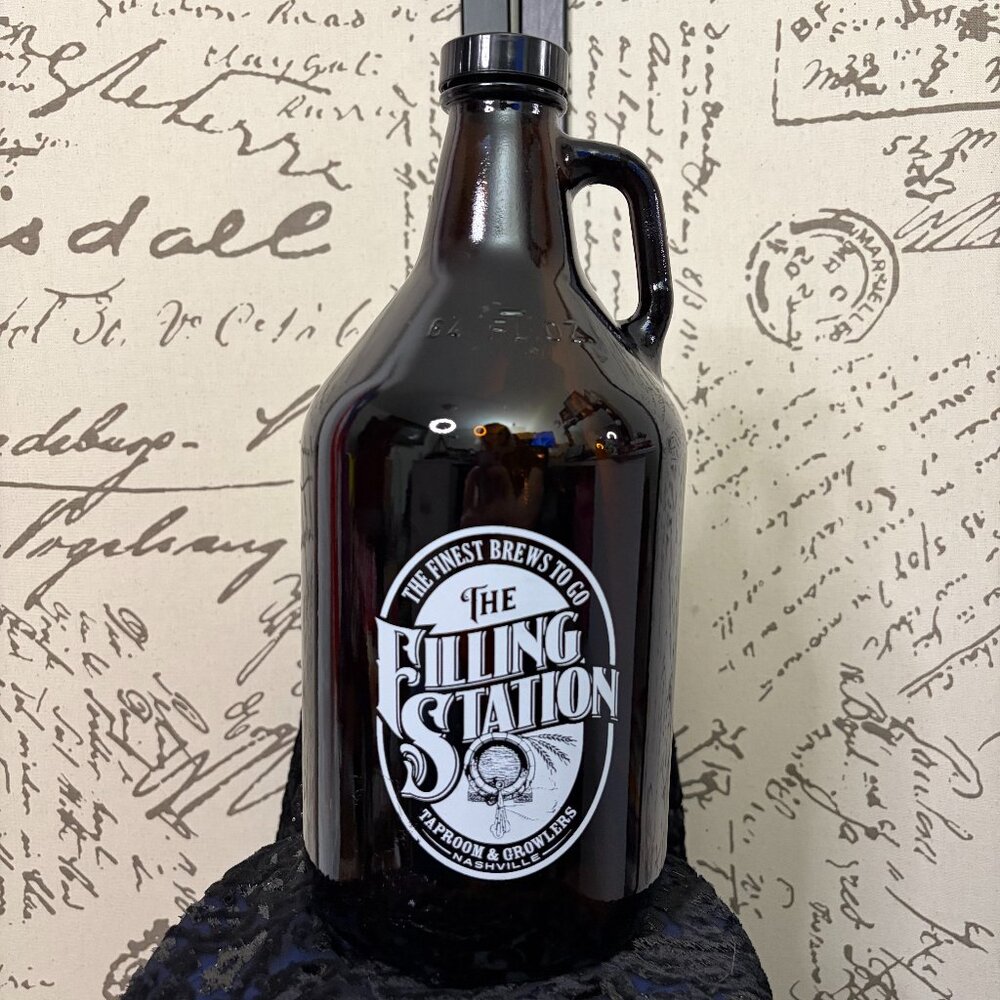 Nashville The Filling Station Taproom and Growlers 64oz Beer Growler Jug - NEW
